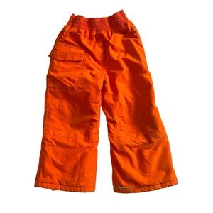 4T Hanna Andersson Bright Orange Kids Snow/Play Pants
